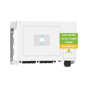Biến tần hòa lưới bám tải DEYE 3 pha, 110 kW, 6 MMPT, model SUN-110K-G03