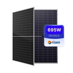 Tấm pin năng lượng mặt trời Risen HJT Hyper-ion RSM132-8-695BHDG 695W 2 mặt kính
