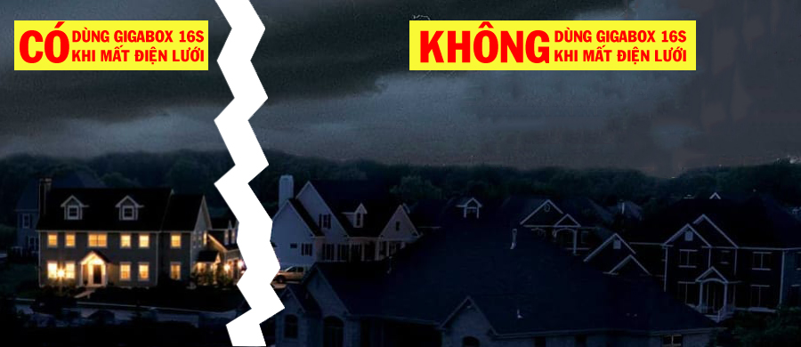 Điều khác biệt khi sử dụng Gigabox 16S trong trường hợp mạng mất điện Điều khác biệt khi sử dụng Gigabox 16S trong trường hợp mạng mất điện